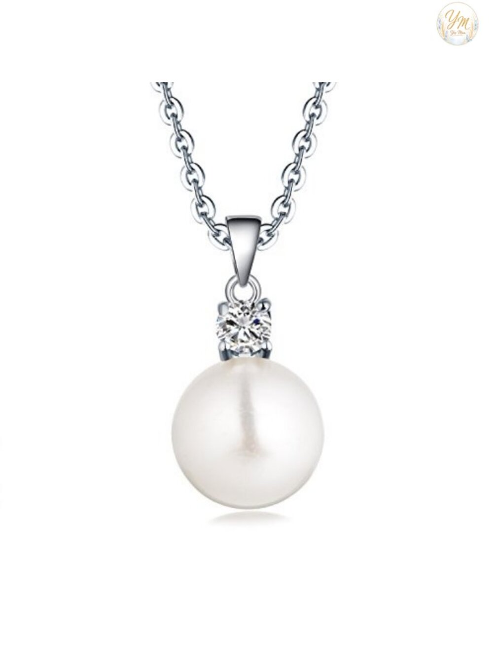 925 Sterling Silver Freshwater Cultured Pearl Pendant Necklace JCZ